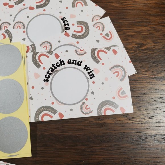 Scratch & Win-Thank You Cards- Party-Happy Rainbows - 40… - Picture 6 of 7